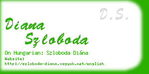 diana szloboda business card
